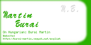 martin burai business card